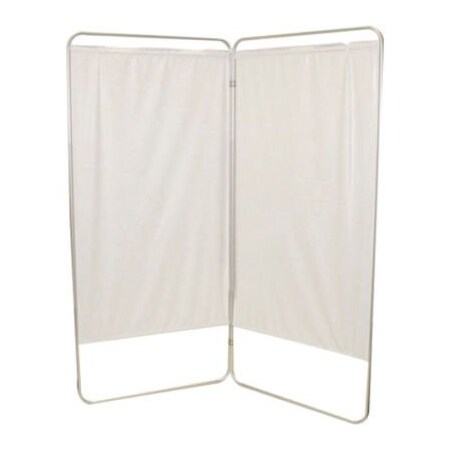 Fabrication Enterprises FEI King Size 2-Panel Privacy Screen, 6 mil Vinyl Panels, 59"W x 68"H, White 65-0120W